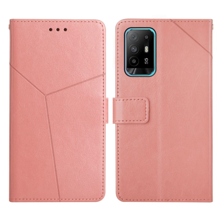 For OPPO A94 5G Y Stitching Horizontal Flip Leather Phone Case