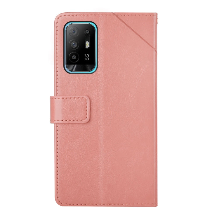For OPPO A94 5G Y Stitching Horizontal Flip Leather Phone Case