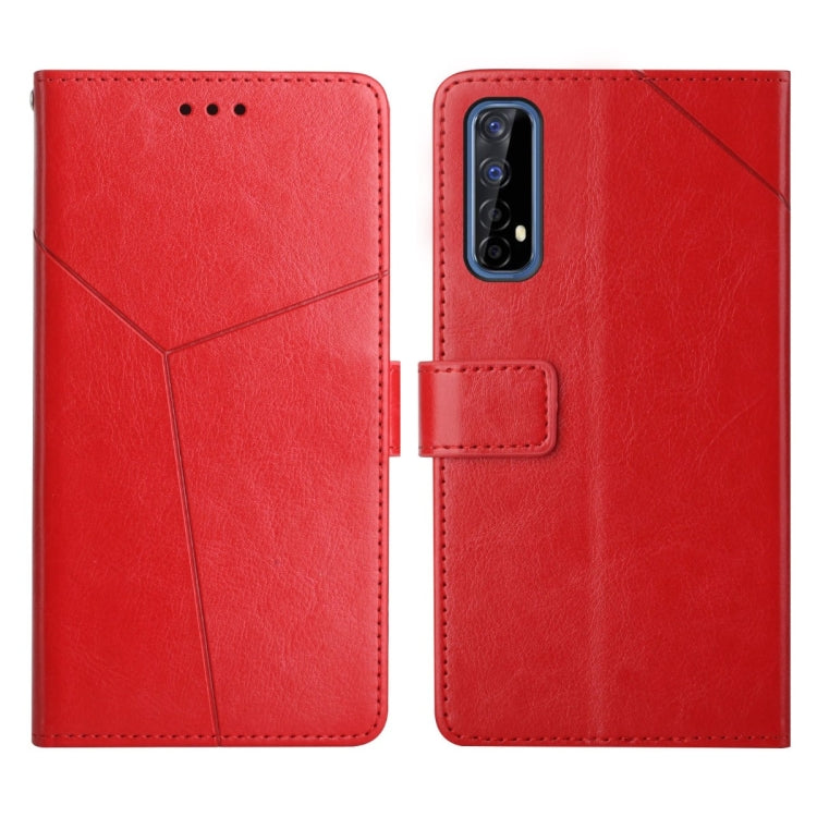 For OPPO Realme 7 4G Y Stitching Horizontal Flip Leather Phone Case