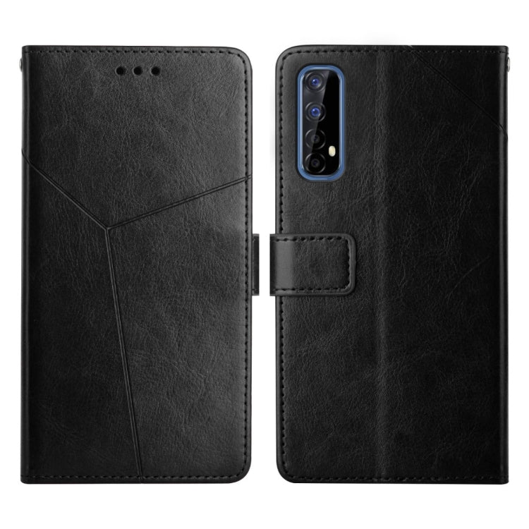 For OPPO Realme 7 4G Y Stitching Horizontal Flip Leather Phone Case