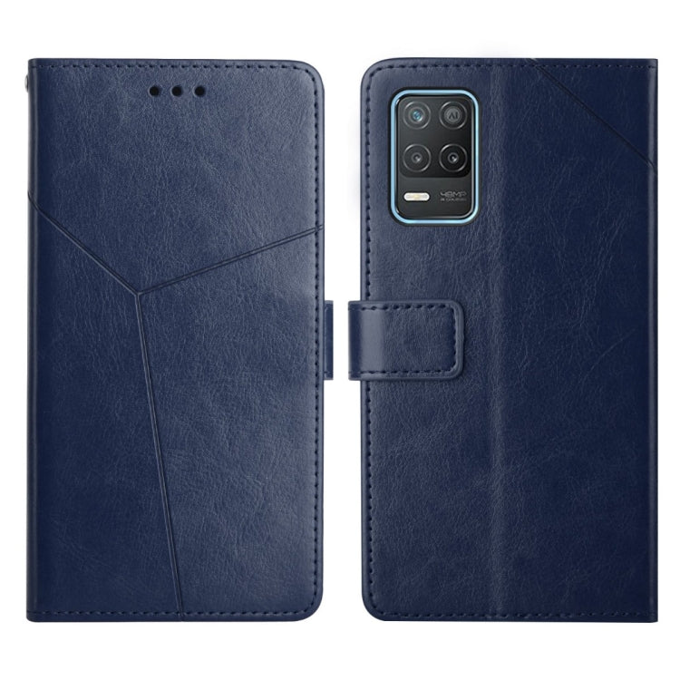 For OPPO Realme 8 5G Y Stitching Horizontal Flip Leather Phone Case