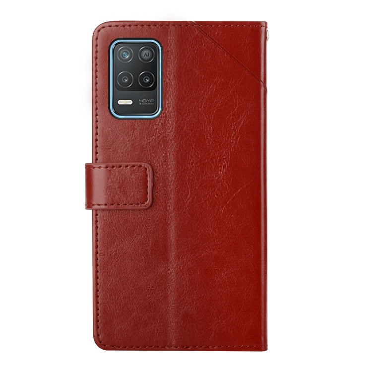For OPPO Realme 8 5G Y Stitching Horizontal Flip Leather Phone Case