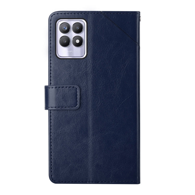 For OPPO Realme 8i Y Stitching Horizontal Flip Leather Phone Case