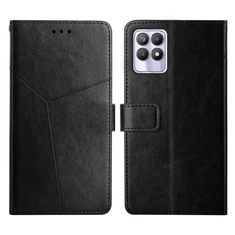 For OPPO Realme 8i Y Stitching Horizontal Flip Leather Phone Case