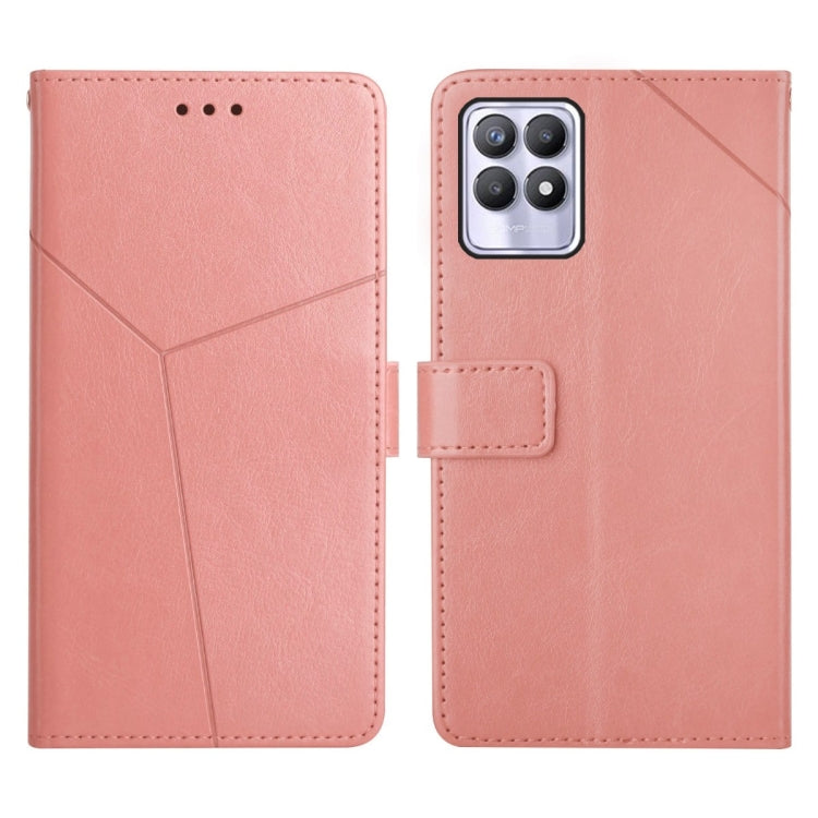 For OPPO Realme 8i Y Stitching Horizontal Flip Leather Phone Case