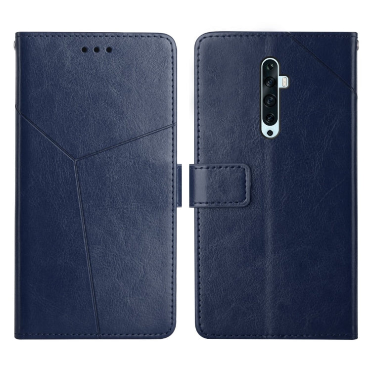 For OPPO Reno2 Z / Reno2 F Y Stitching Horizontal Flip Leather Phone Case