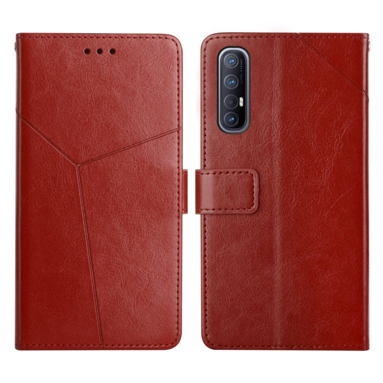 For OPPO Reno3 Pro 5G Y Stitching Horizontal Flip Leather Phone Case