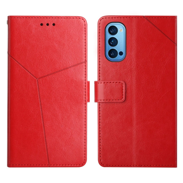 For OPPO Reno4 Pro 5G Y Stitching Horizontal Flip Leather Phone Case