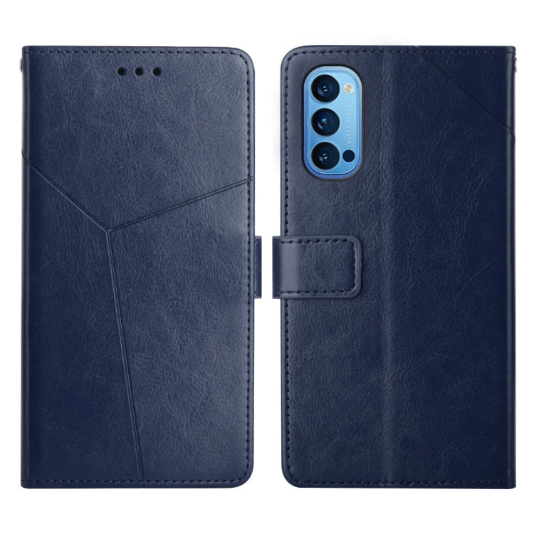 For OPPO Reno4 Pro 5G Y Stitching Horizontal Flip Leather Phone Case