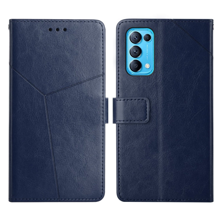 For OPPO Reno5 4G Y Stitching Horizontal Flip Leather Phone Case