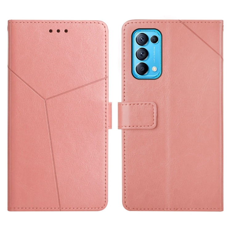 For OPPO Reno5 5G Y Stitching Horizontal Flip Leather Phone Case