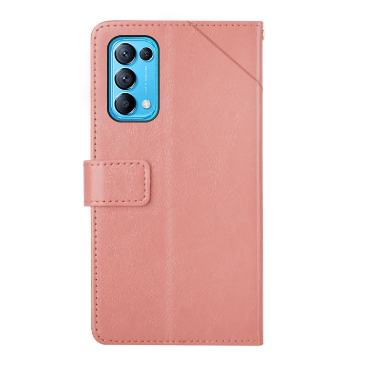 For OPPO Reno5 5G Y Stitching Horizontal Flip Leather Phone Case