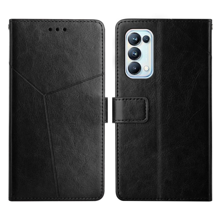 For OPPO Reno5 Pro 5G Y Stitching Horizontal Flip Leather Phone Case