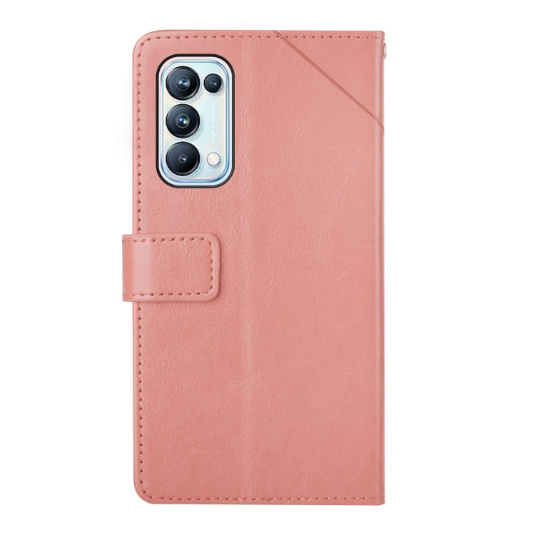 For OPPO Reno5 Pro 5G Y Stitching Horizontal Flip Leather Phone Case