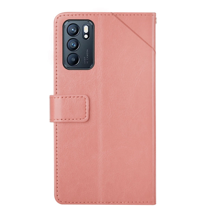 For OPPO Reno6 5G Y Stitching Horizontal Flip Leather Phone Case
