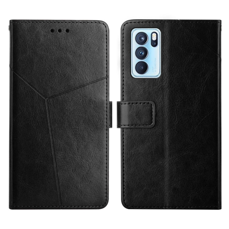 For OPPO Reno6 Pro 5G Y Stitching Horizontal Flip Leather Phone Case