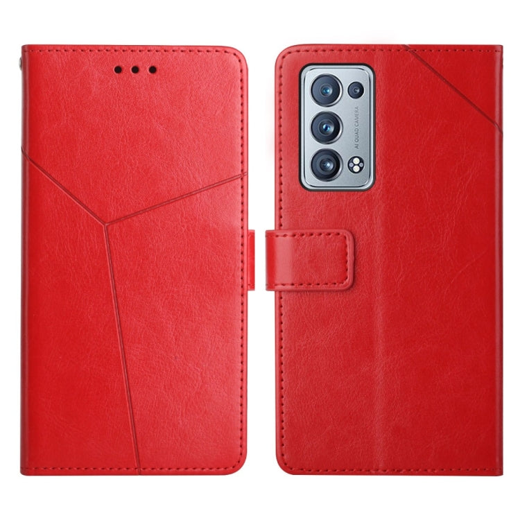 For OPPO Reno6 Pro+ 5G Y Stitching Horizontal Flip Leather Phone Case