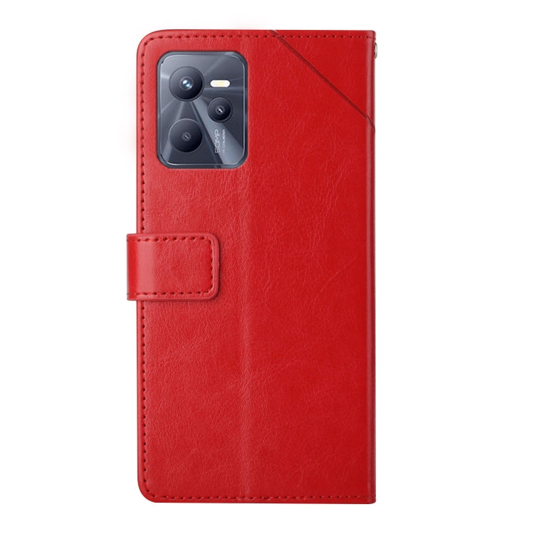 For OPPO Realme C35 Y Stitching Horizontal Flip Leather Phone Case