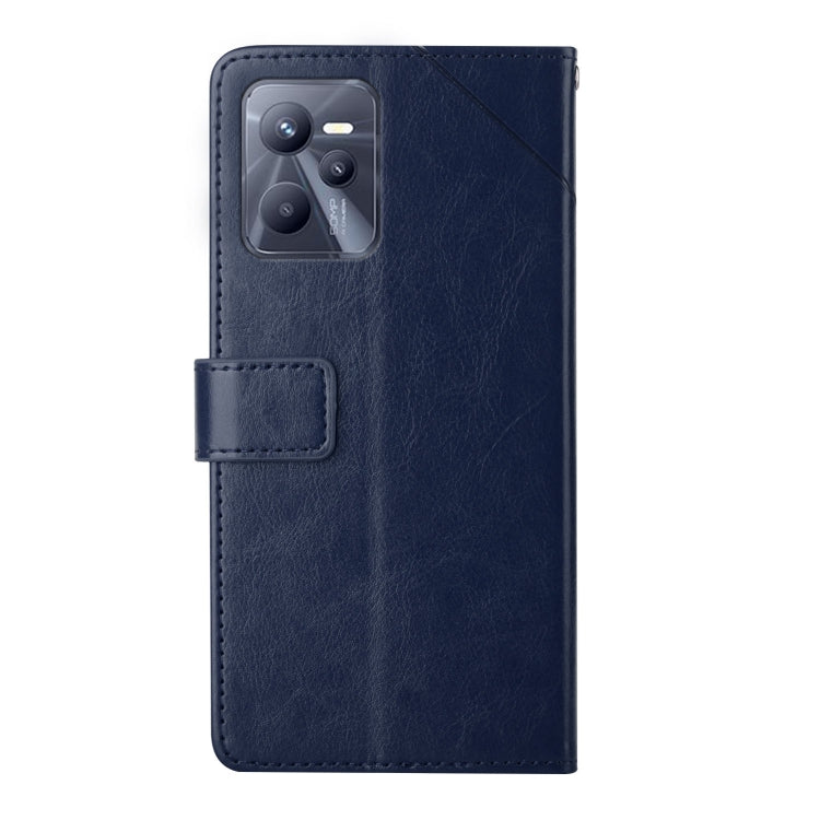 For OPPO Realme C35 Y Stitching Horizontal Flip Leather Phone Case