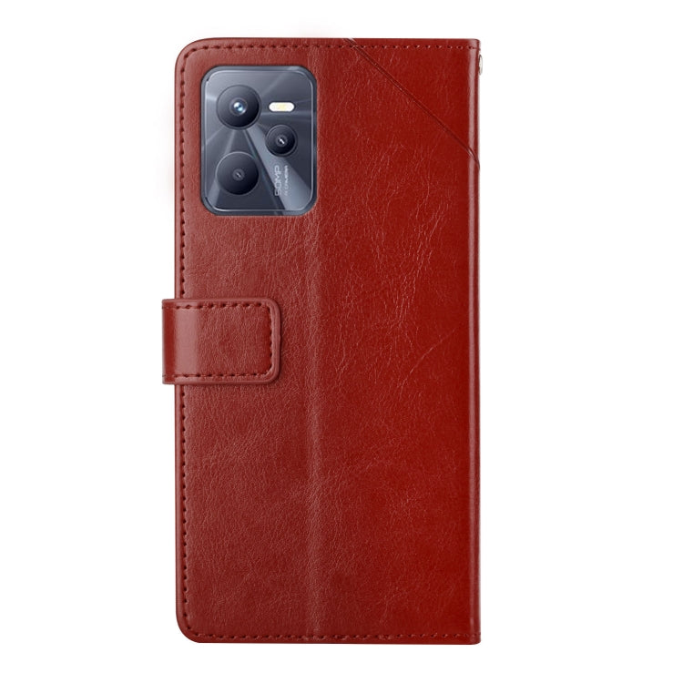 For OPPO Realme C35 Y Stitching Horizontal Flip Leather Phone Case