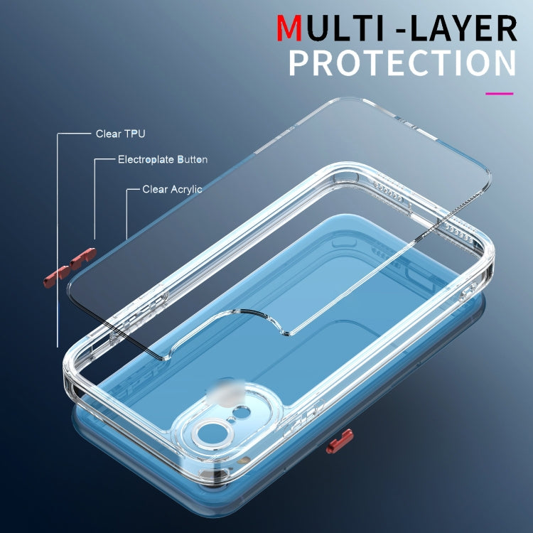 For iPhone XR Cat-eye TPU + Acrylic Phone Case