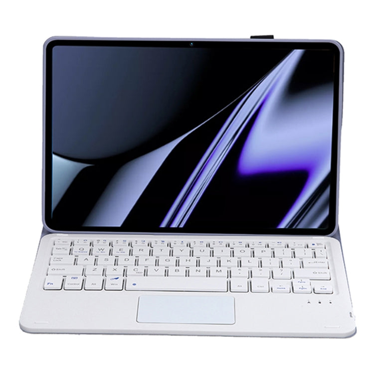 OP11-A Lambskin Texture Ultra-thin Bluetooth Keyboard Leather Case with Touchpad For OPPO Pad 11 inch