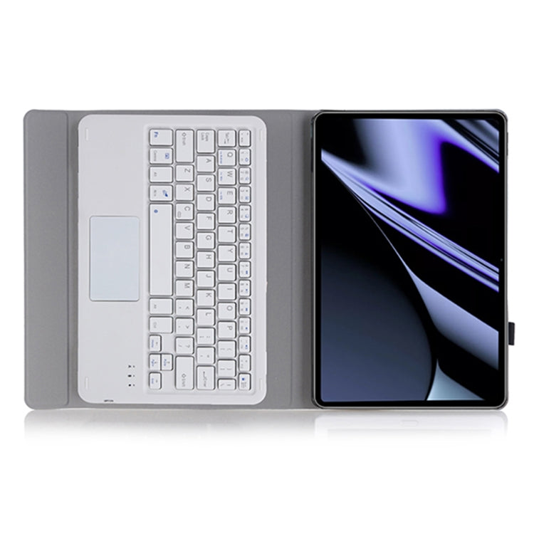 OP11-A Lambskin Texture Ultra-thin Bluetooth Keyboard Leather Case with Touchpad For OPPO Pad 11 inch