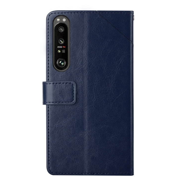 For Sony Xperia 1 Y Stitching Horizontal Flip Leather Phone Case
