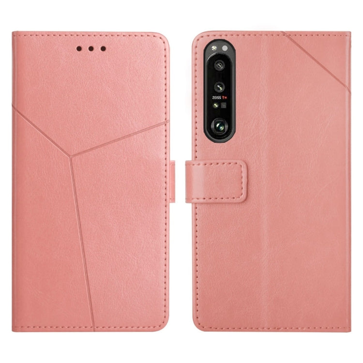 For Sony Xperia 1 Y Stitching Horizontal Flip Leather Phone Case