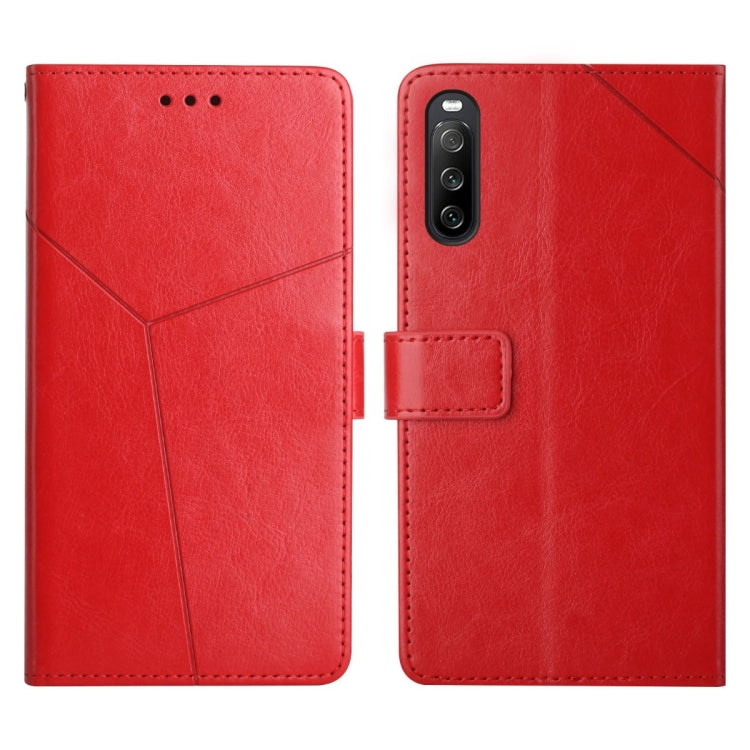 For Sony Xperia 10 Y Stitching Horizontal Flip Leather Phone Case