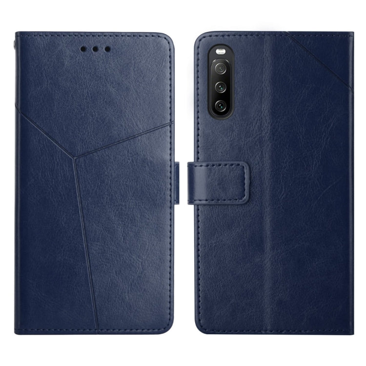 For Sony Xperia 10 Y Stitching Horizontal Flip Leather Phone Case