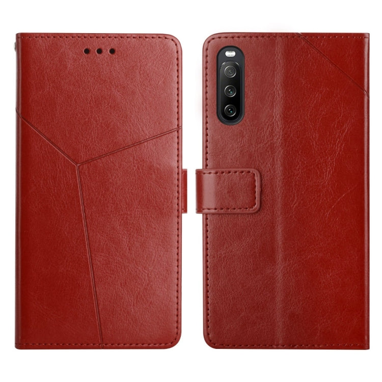 For Sony Xperia 10 Y Stitching Horizontal Flip Leather Phone Case