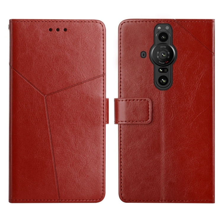 For Sony Xperia Pro-I Y Stitching Horizontal Flip Leather Phone Case