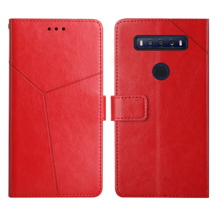 For TCL 10 SE Y Stitching Horizontal Flip Leather Phone Case