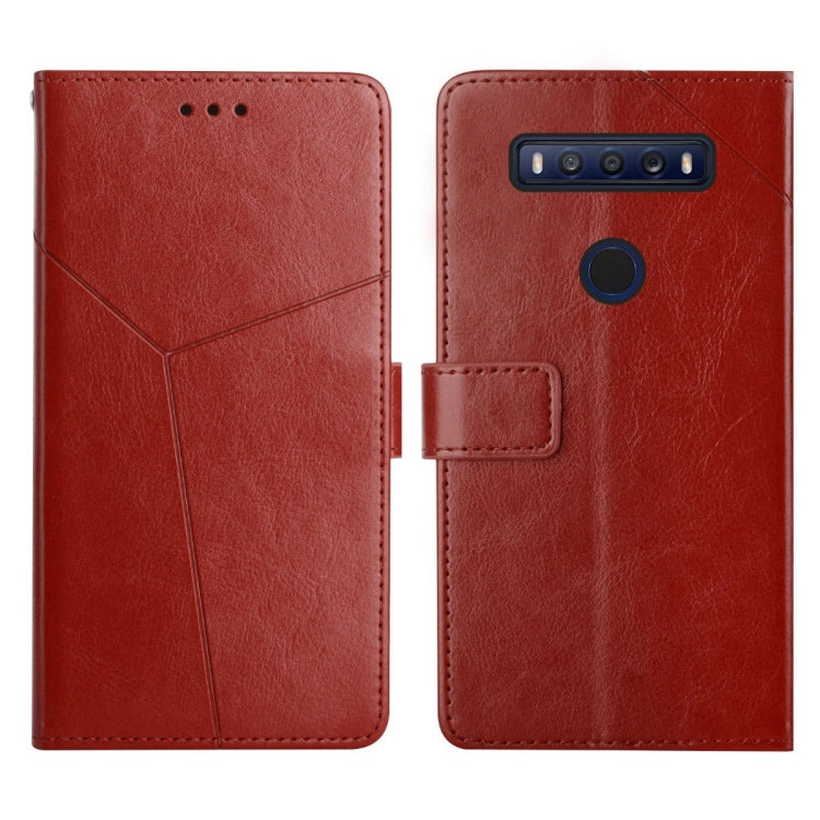 For TCL 10 SE Y Stitching Horizontal Flip Leather Phone Case
