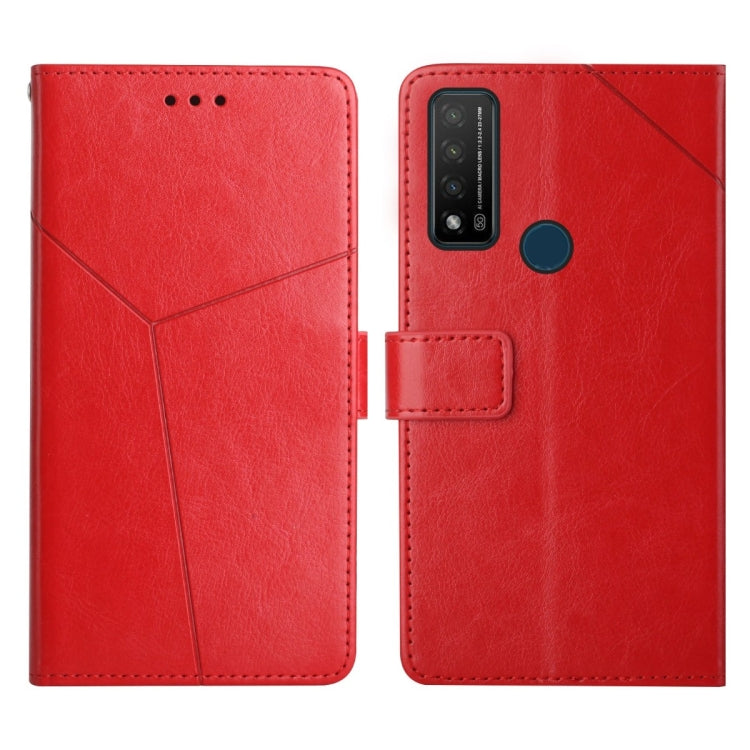 For TCL 20 R 5G Y Stitching Horizontal Flip Leather Phone Case