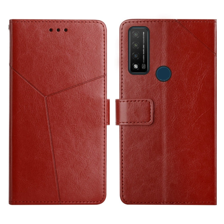 For TCL 20 R 5G Y Stitching Horizontal Flip Leather Phone Case