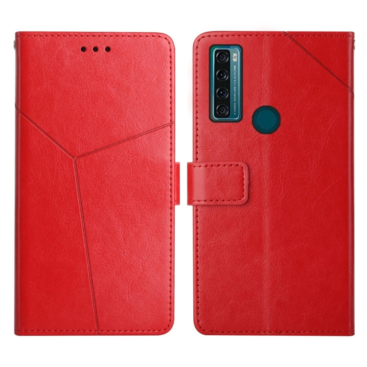 For TCL 20 SE Y Stitching Horizontal Flip Leather Phone Case