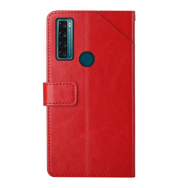 For TCL 20 SE Y Stitching Horizontal Flip Leather Phone Case