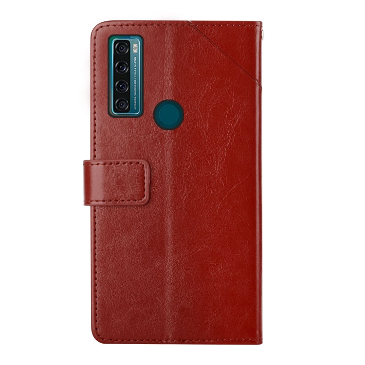 For TCL 20 SE Y Stitching Horizontal Flip Leather Phone Case