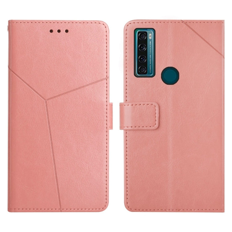 For TCL 20 SE Y Stitching Horizontal Flip Leather Phone Case