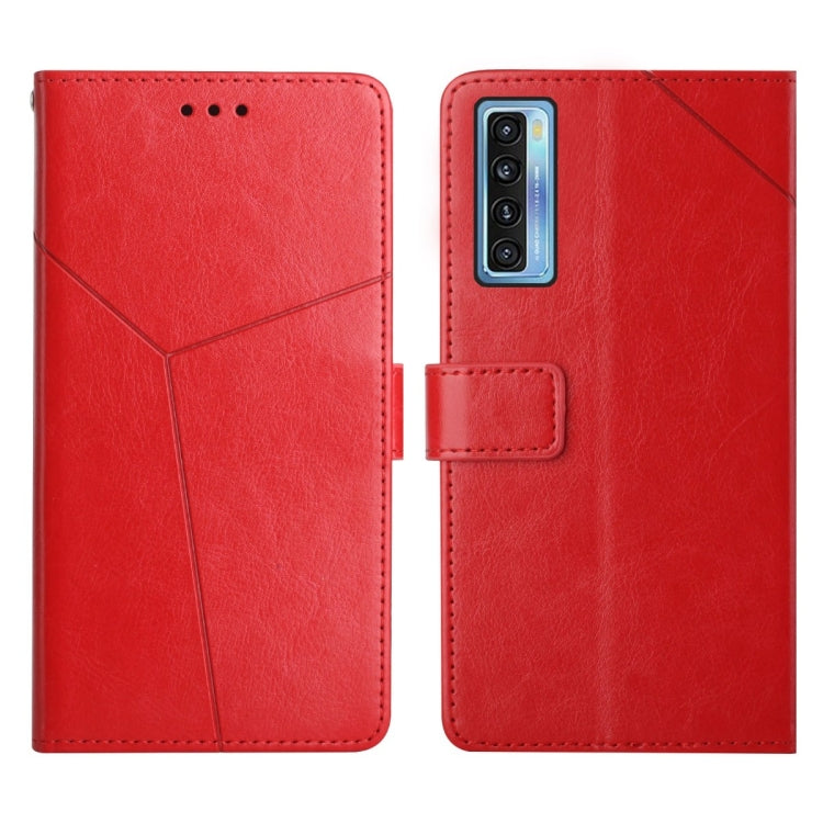 For TCL 20S Y Stitching Horizontal Flip Leather Phone Case