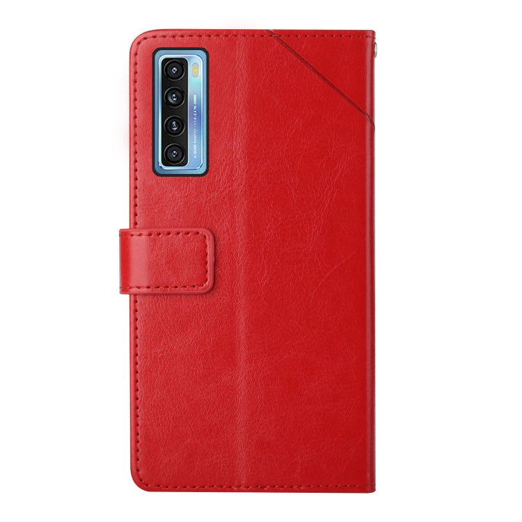For TCL 20S Y Stitching Horizontal Flip Leather Phone Case