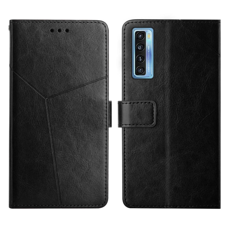 For TCL 20S Y Stitching Horizontal Flip Leather Phone Case