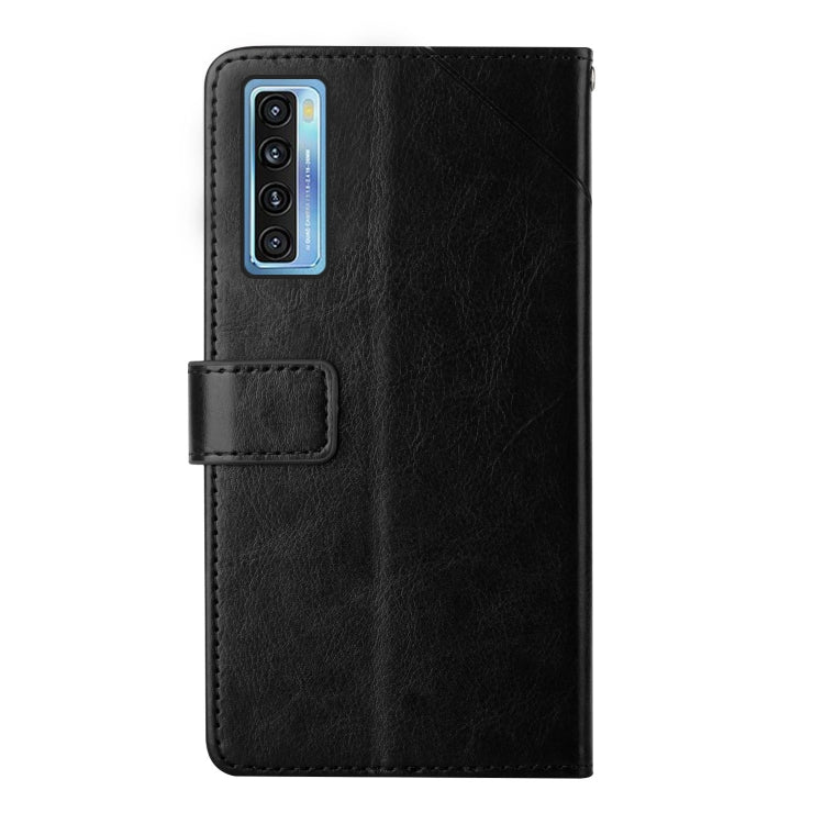 For TCL 20S Y Stitching Horizontal Flip Leather Phone Case