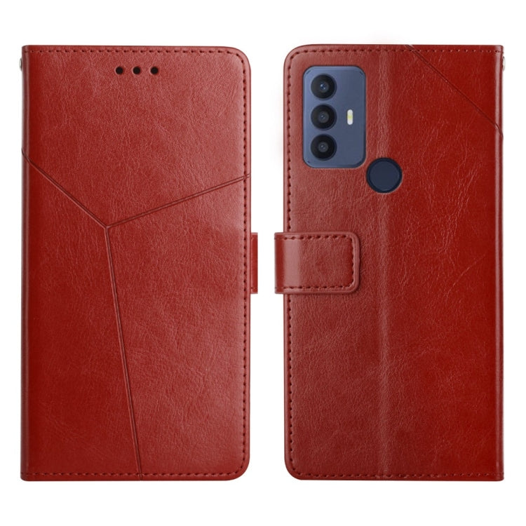 For TCL 30 SE Y Stitching Horizontal Flip Leather Phone Case