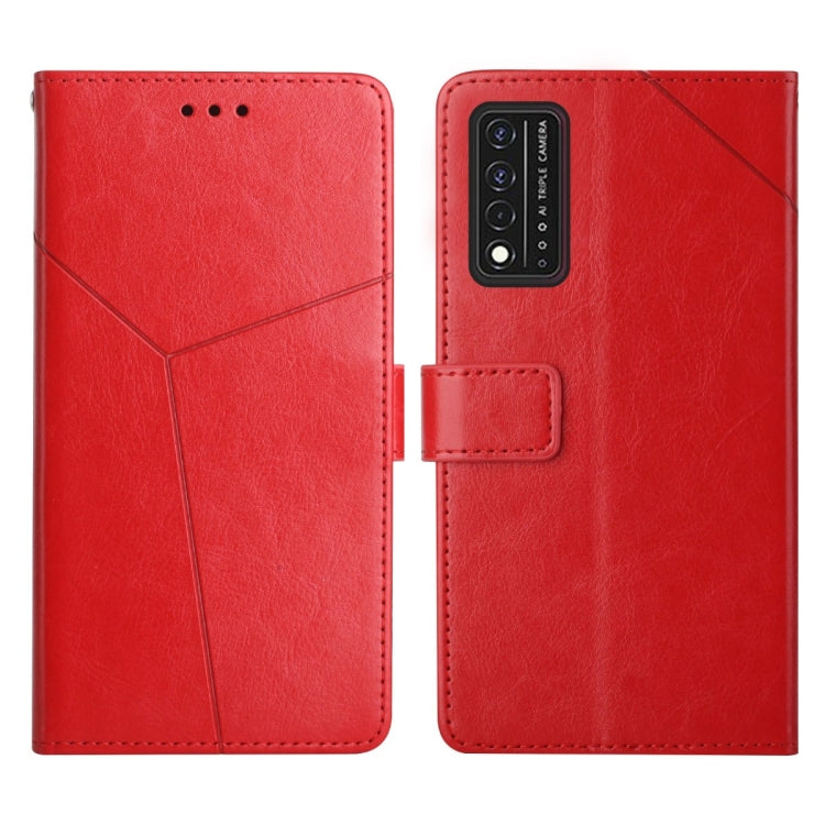For T-Mobile Revvl V+ 5G Y Stitching Horizontal Flip Leather Phone Case