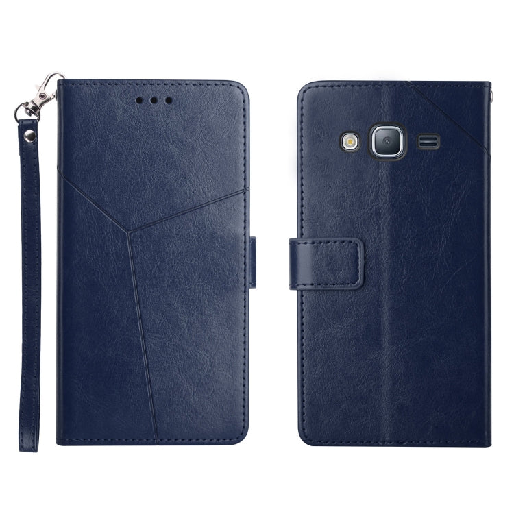 For Samsung Galaxy J2 Prime Y Stitching Horizontal Flip Leather Phone Case