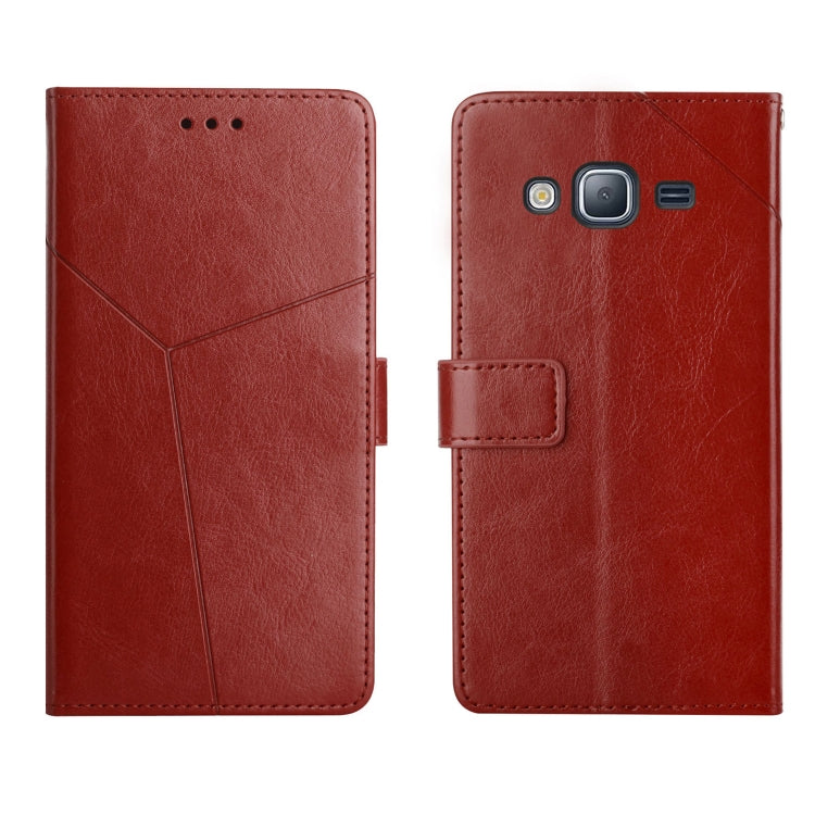 For Samsung Galaxy J2 Prime Y Stitching Horizontal Flip Leather Phone Case