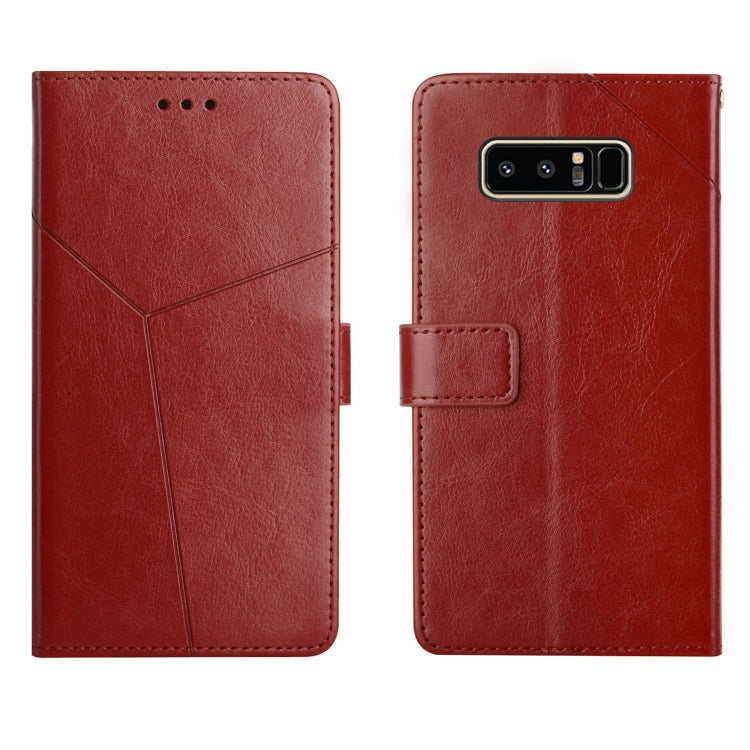 For Samsung Galaxy Note 8 Y Stitching Horizontal Flip Leather Phone Case